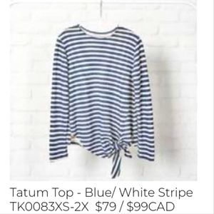 Stella and Dot Navy Stripe Tatum Top